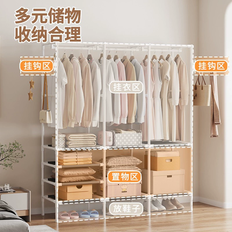 Garment Rack Freestanding Shelf Rack Simple Hanger — desk mat wholesale pick on MatDesk