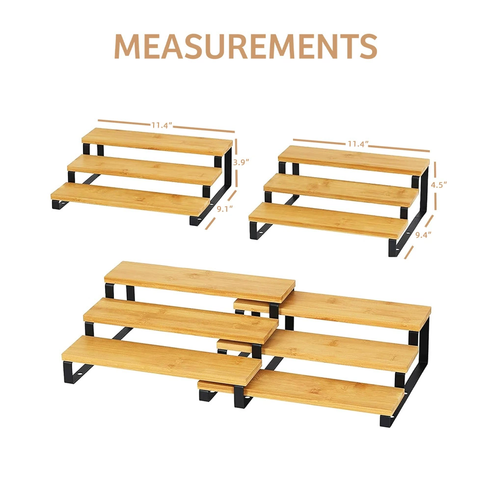 Storage Rack Spice Rack Multi-tier Desktop Bamboo — desk mat wholesale pick on MatDesk